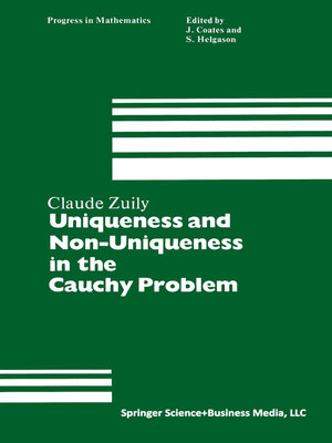 cover image of Uniqueness and Non-Uniqueness in the Cauchy Problem